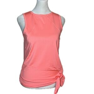 Tail Coral Active Tank Top | Stretchy Athletic Fit with Side Tie | Size Small